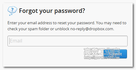 Dropbox忘記密碼怎麼辦？