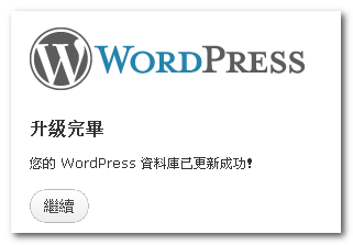升級WordPress